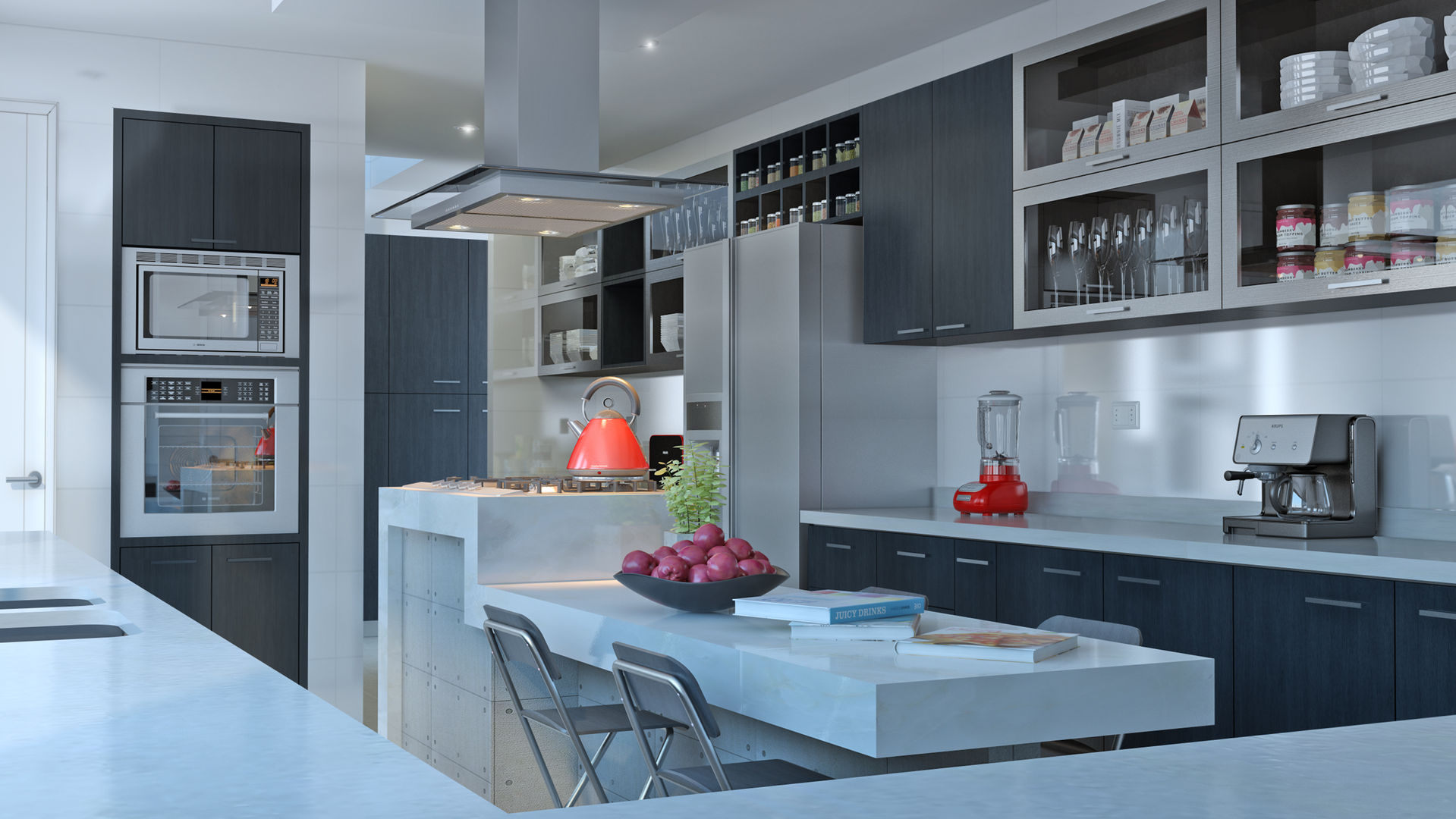 homify Built-in kitchens کوارٹج