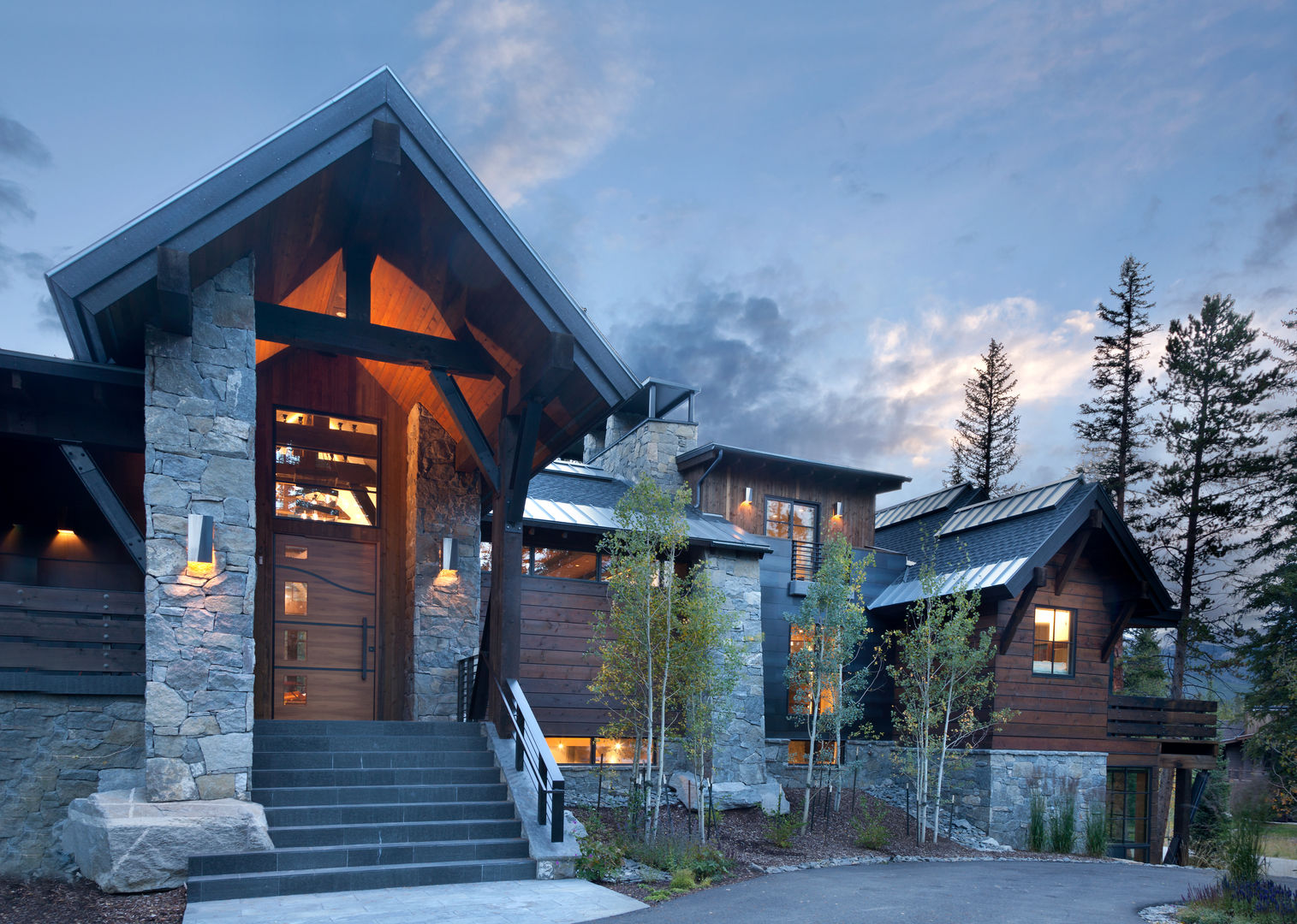 Contemporary Mountain Chalet, Andrea Schumacher Interiors Andrea Schumacher Interiors Дома в стиле модерн