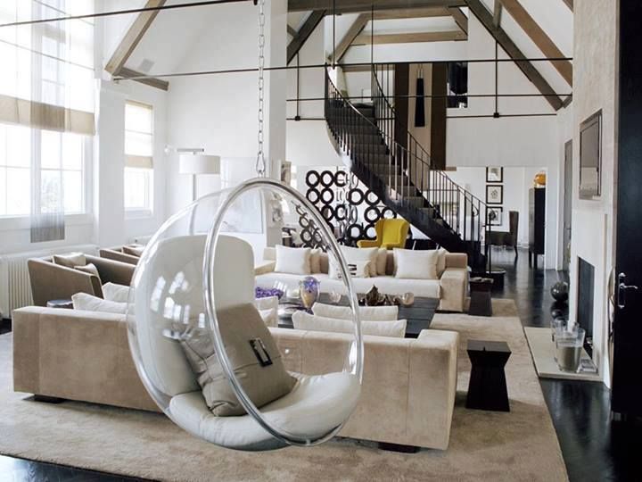 Bubble swing.. Spacio Collections Modern living room ٹیکسٹائل Amber/Gold Sofas & armchairs