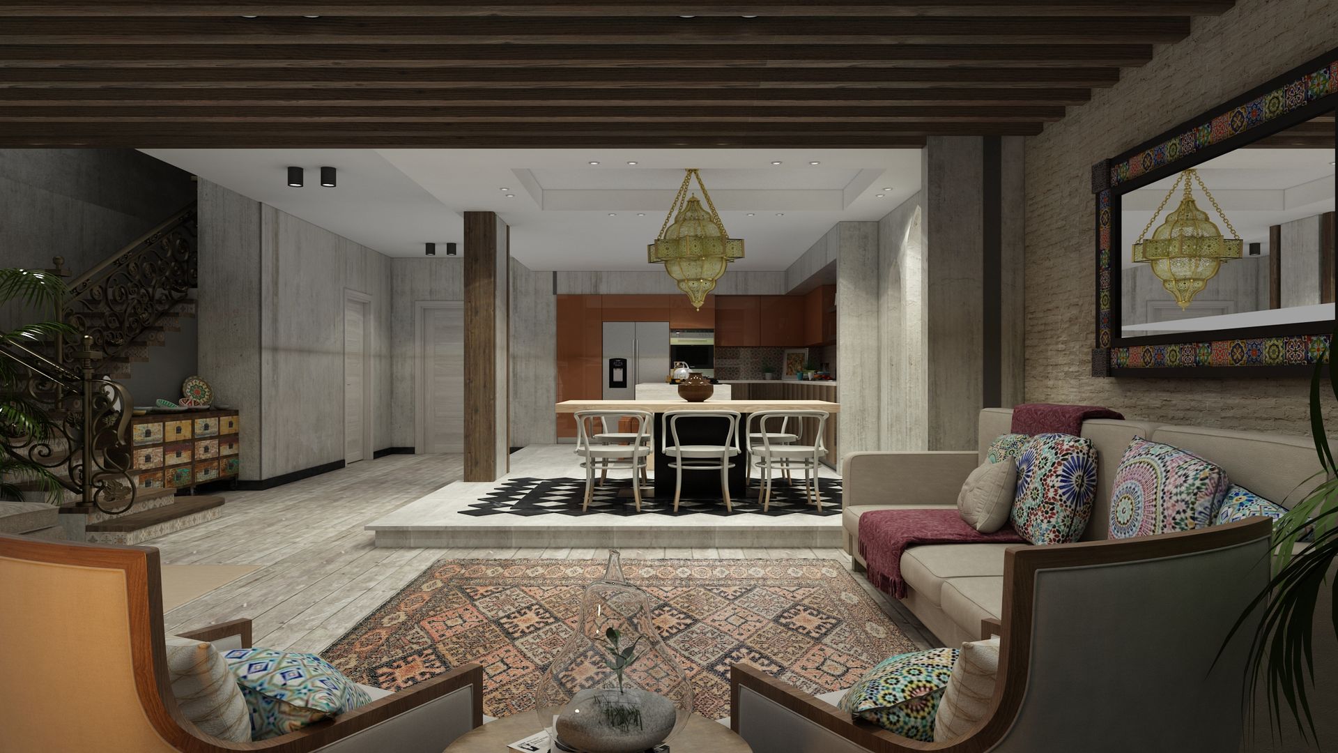 Residential Project , ICONIC DESIGN STUDIO ICONIC DESIGN STUDIO غرفة المعيشة