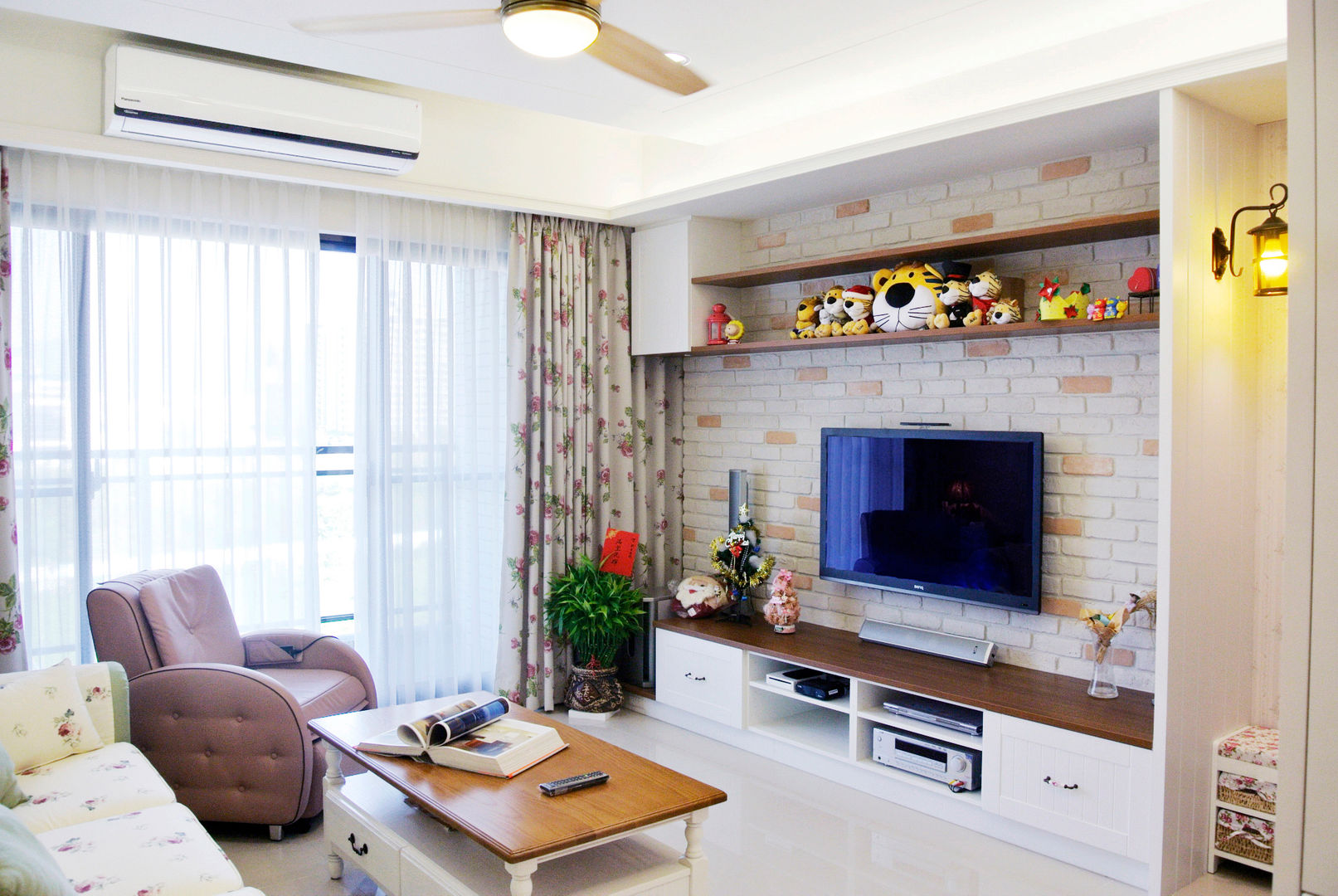 輕盈的鄉村風質感 客廳必備的文化石裝飾牆 | homify