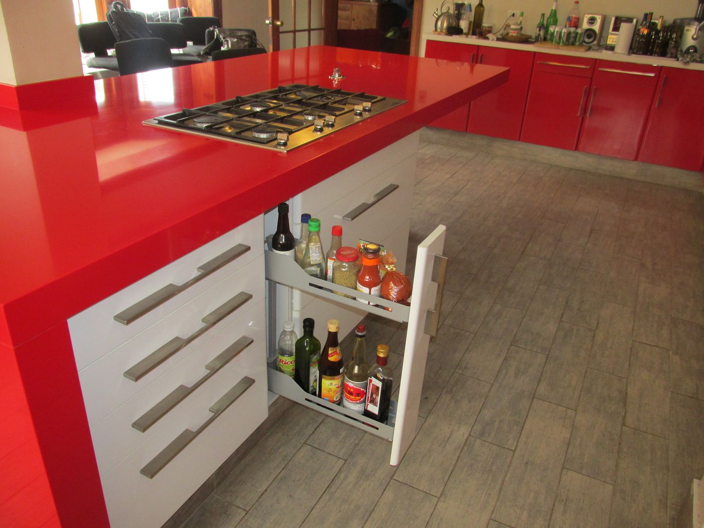 Cocina Minimalista, ABS Diseños & Muebles ABS Diseños & Muebles Kitchen Plywood Cabinets & shelves