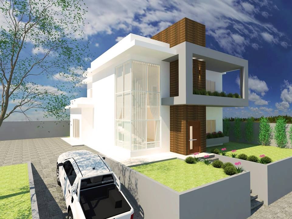 Casa Moderna, Bee arquitetura e design Bee arquitetura e design Casas familiares Concreto