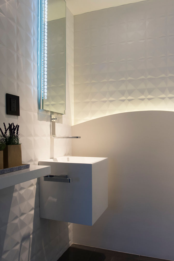 Cubic White, STUDIO COCOONS STUDIO COCOONS Modern bathroom