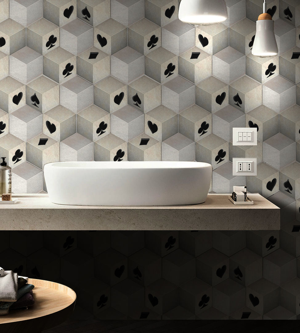 Mattonelle in gres porcellanato, Massimiliano Toniol Massimiliano Toniol Modern bathroom Tiles