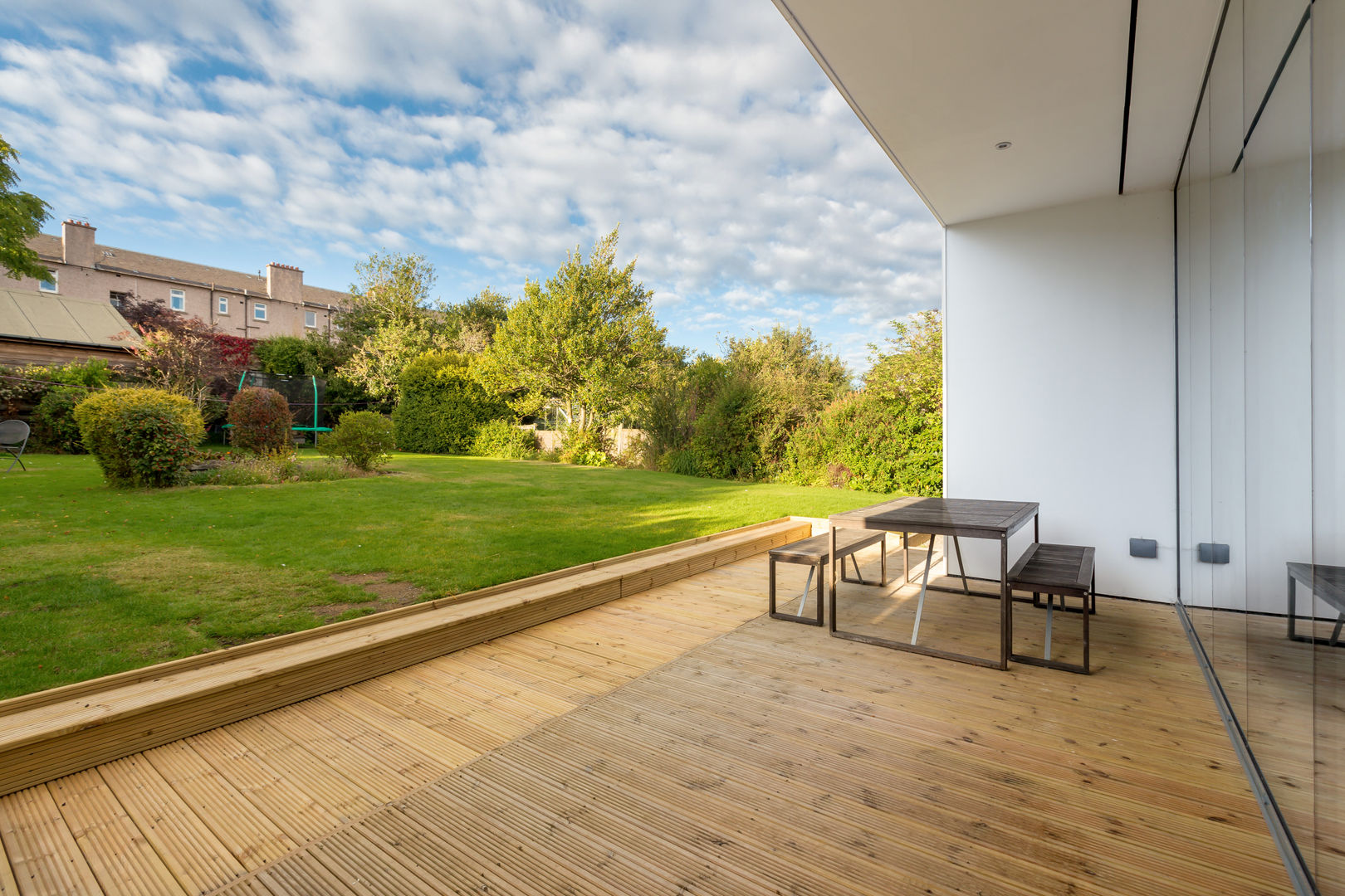 Sheltered Deck Overlooking Rear Garden Capital A Architecture Zengarden Patio,Deking,shelter,garden,modern,edinburgh