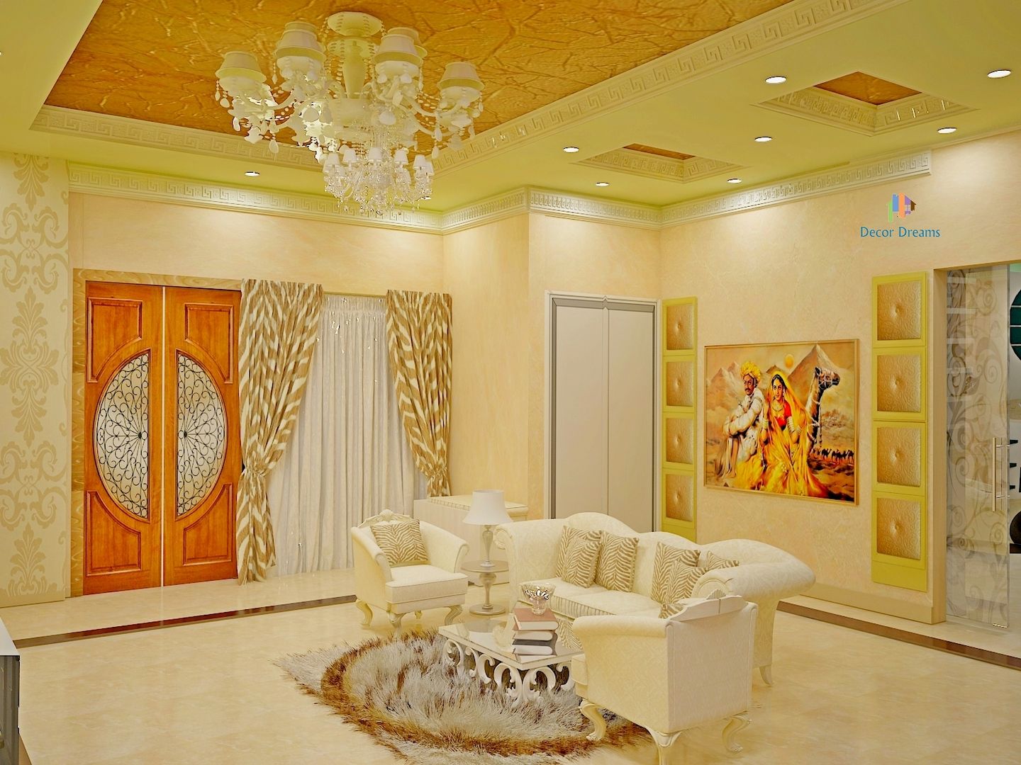 Independent Bungalow, JP Nagar - Mr.Raghu, DECOR DREAMS DECOR DREAMS Klassische Wohnzimmer Sofas und Sessel