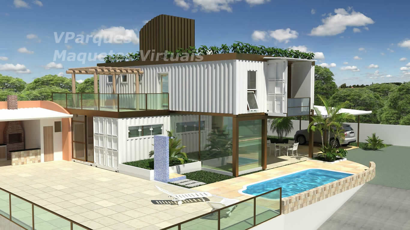 Casa Container- Salvador Ba, VParques Arquitetura e Serviços VParques Arquitetura e Serviços Сборные дома