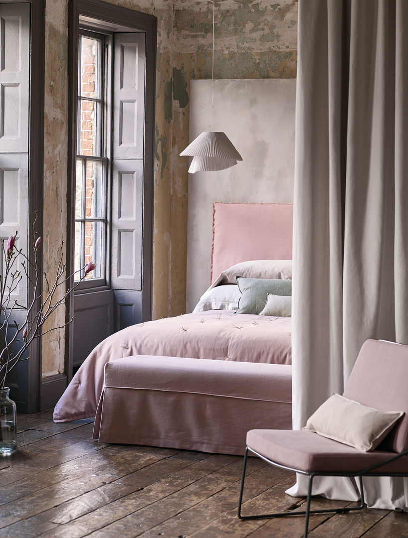 Wohnen mit Stoffen ist wohnen mit dem gewissen Etwas, Wohnwiese Jette Schlund Wohnwiese Jette Schlund Country style bedroom Flax/Linen Pink Textiles