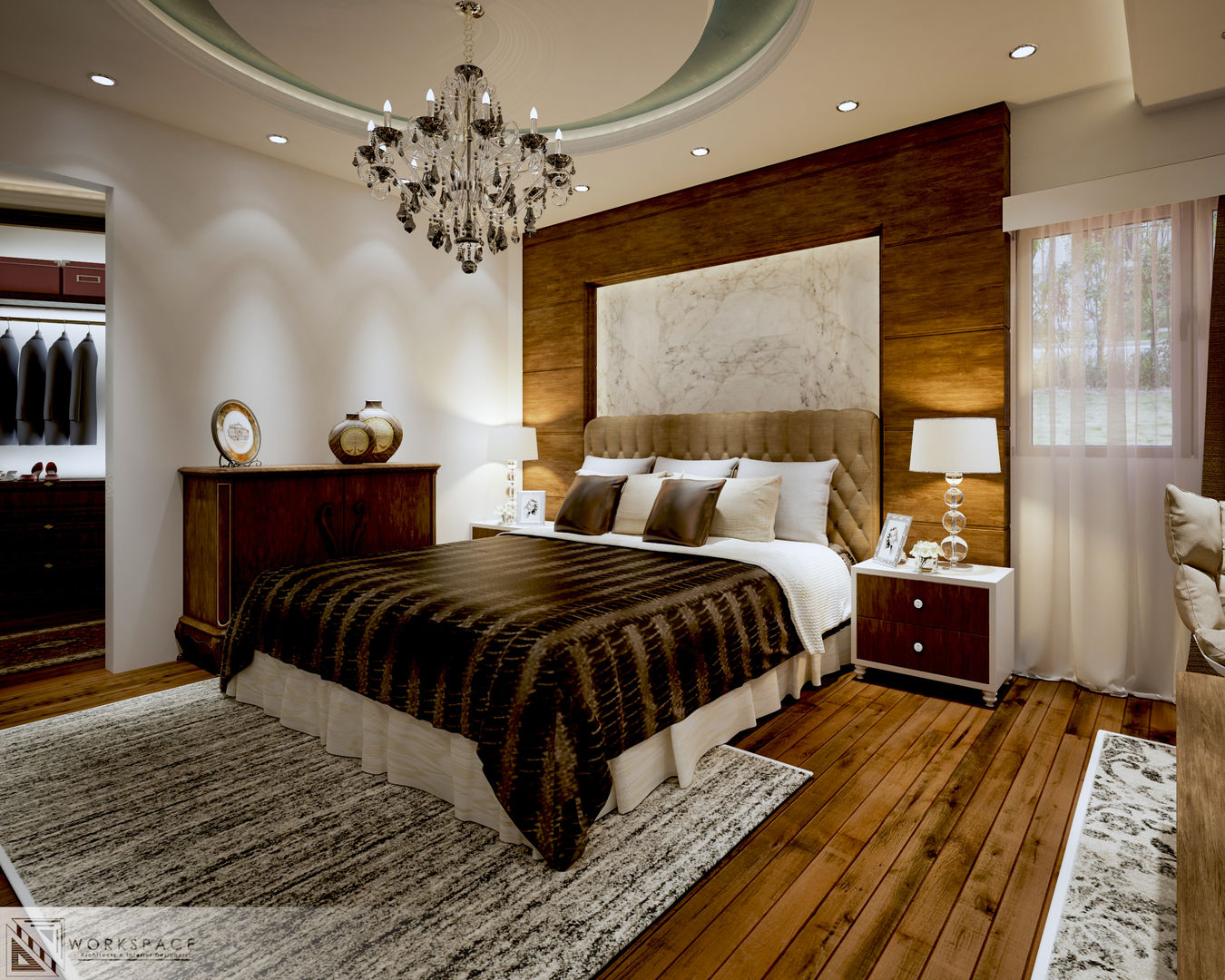 Royal suite | Bedroom, WORKSPACE architects & interior designers WORKSPACE architects & interior designers Quartos modernos