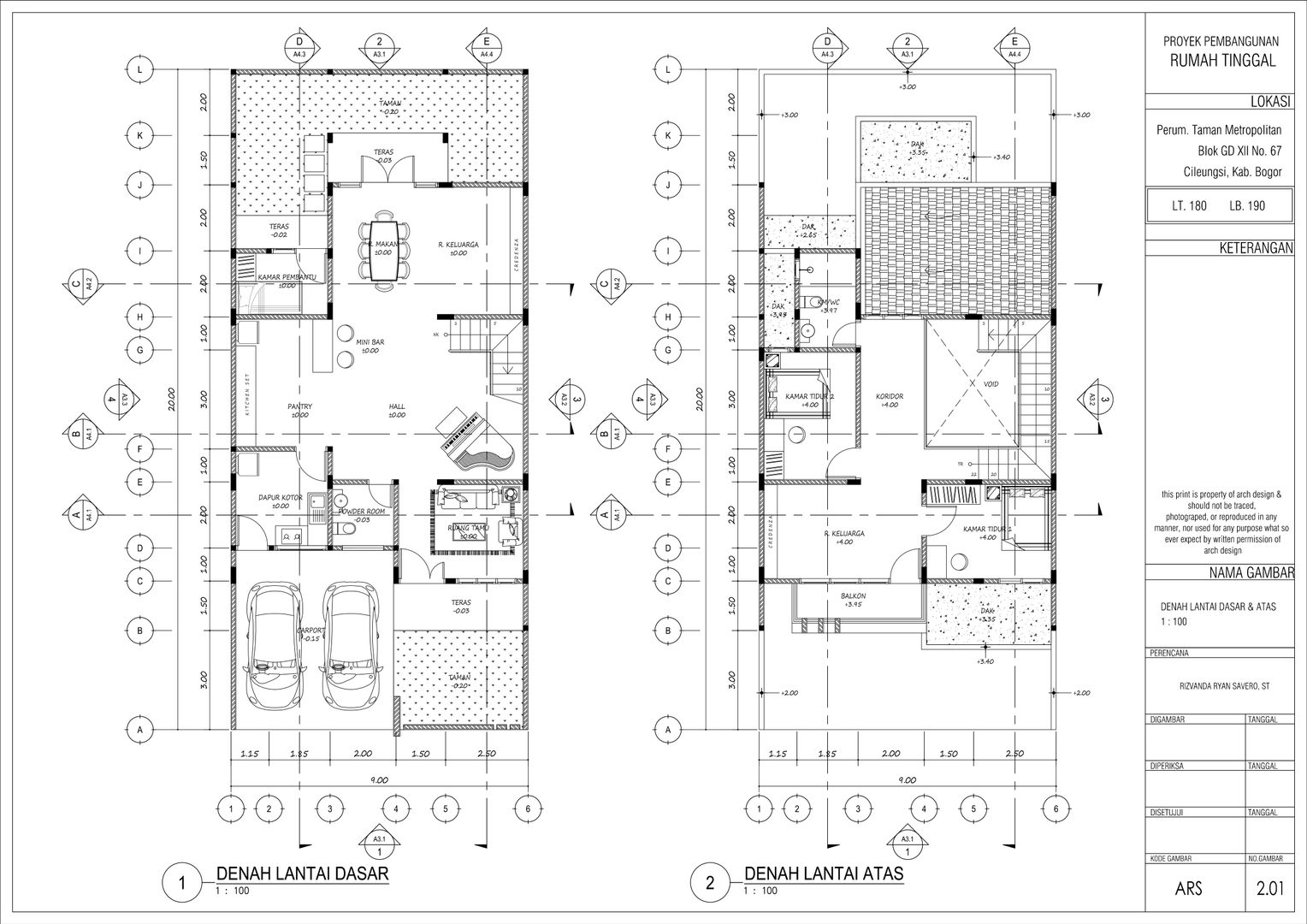 Rumah Tinggal Mr. Liem, Cileungsi, Bogor Artisia Studio