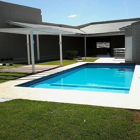 Piscina com revestimento em fibra Ponto Das Piscinas Espaços comerciais Vidro piscina,piscina de fibra,Locais de eventos