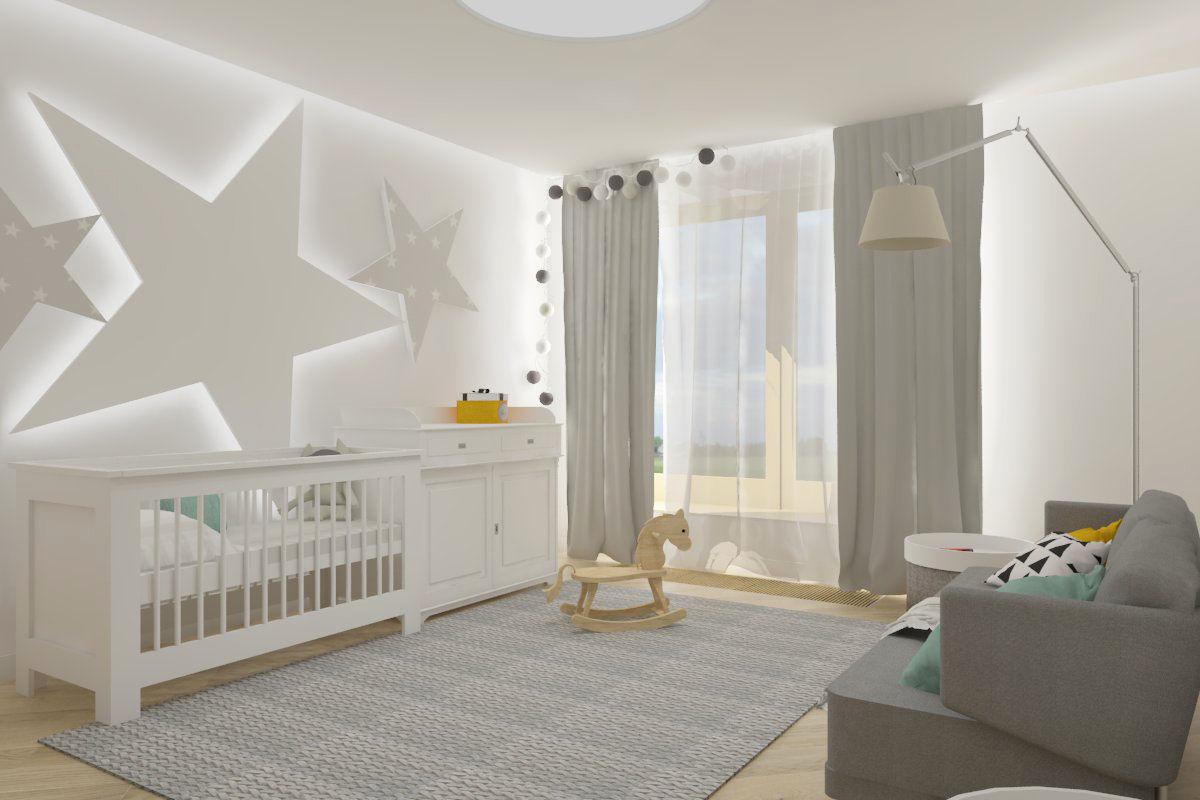 Sypialnia i pokój dziecięcy w stylu nowoczesnym, SO INTERIORS ARCHITEKTURA WNĘTRZ SO INTERIORS ARCHITEKTURA WNĘTRZ Habitaciones de bebés