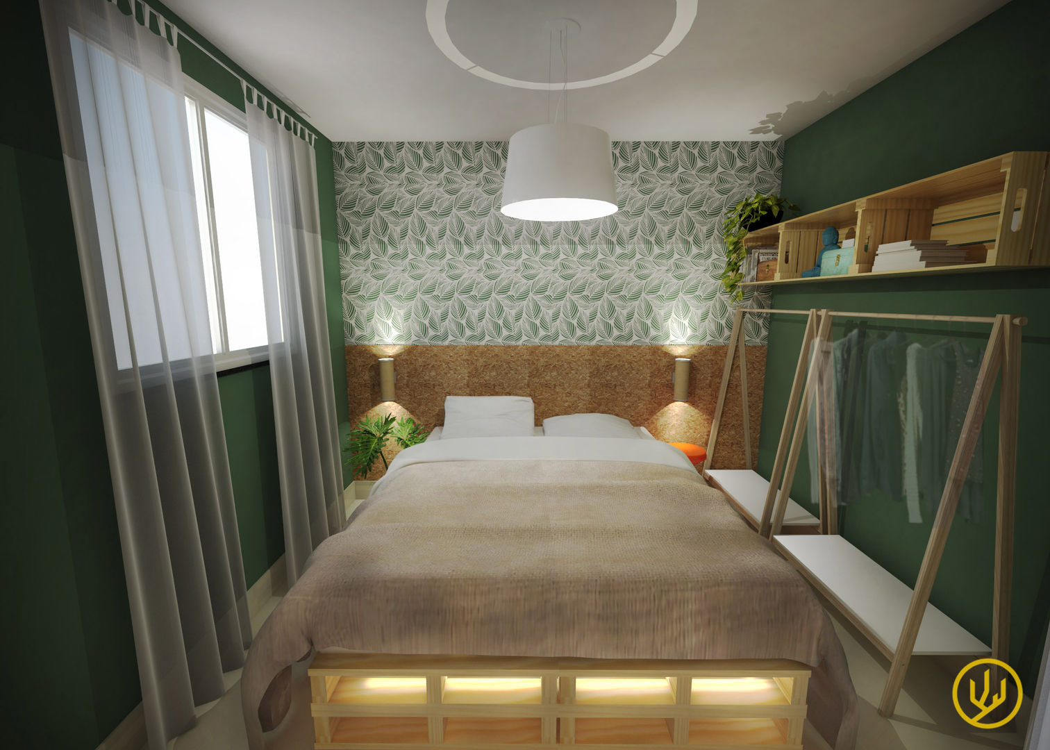 Apartamento Tropicália, Yuri Rebello - Arquitetura Consciente Yuri Rebello - Arquitetura Consciente Tropical style bedroom