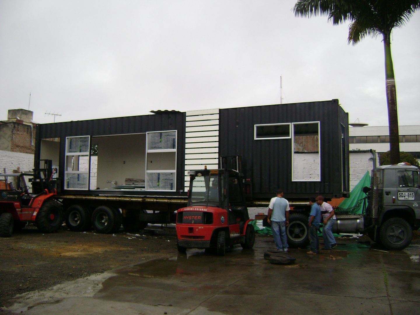 Transporte al sitio de la obra Home Box Arquitectura Casas prefabricadas