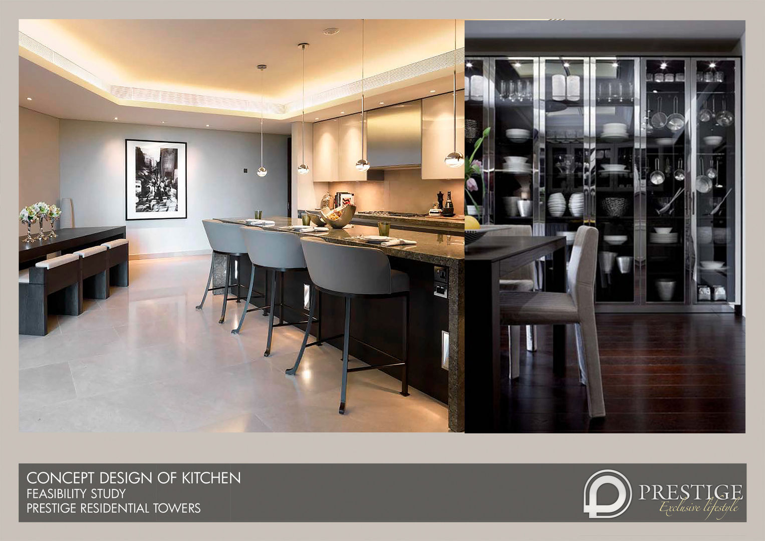 Concept Design of Kitchen Prestige Architects By Marco Braghiroli Salas de jantar modernas kitchen,Kitchen