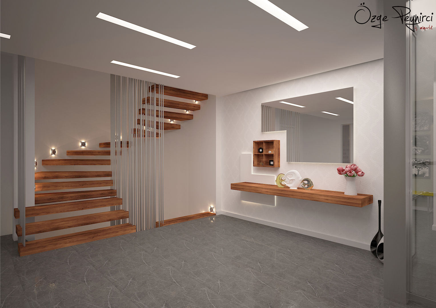 homify Modern corridor, hallway & stairs