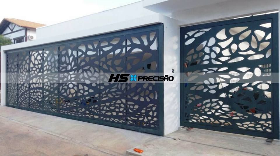 Divisórias, Portas decorativas, Guarda-Corpo, Painéis para parede, Fachadas e Portões. , HS Precisão - Metal Design HS Precisão - Metal Design Modern houses Iron/Steel