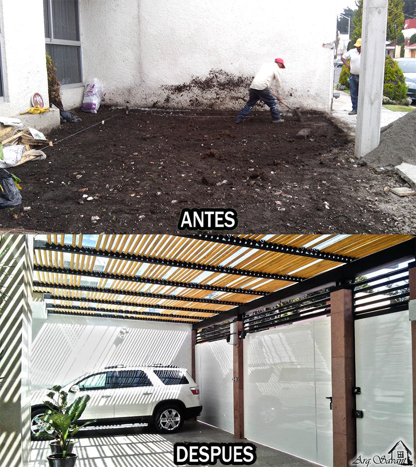 Antes y Despues garage en casa San Carlos Arkisav