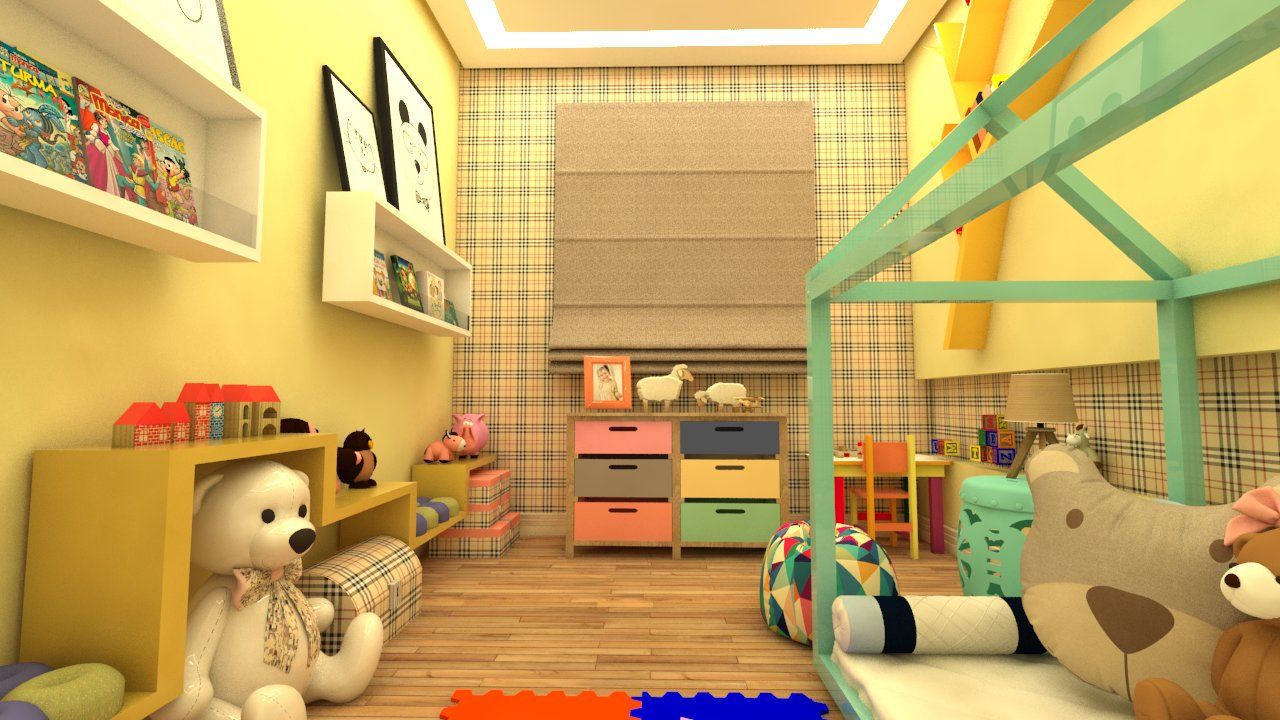 homify Baby room Wood Wood effect