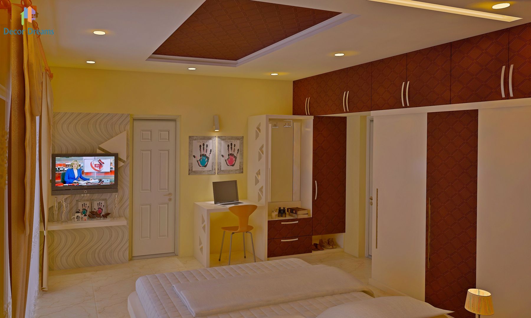 Sobha City, 3 BHK - Mr. Agrawal, DECOR DREAMS DECOR DREAMS Dormitorios de estilo moderno