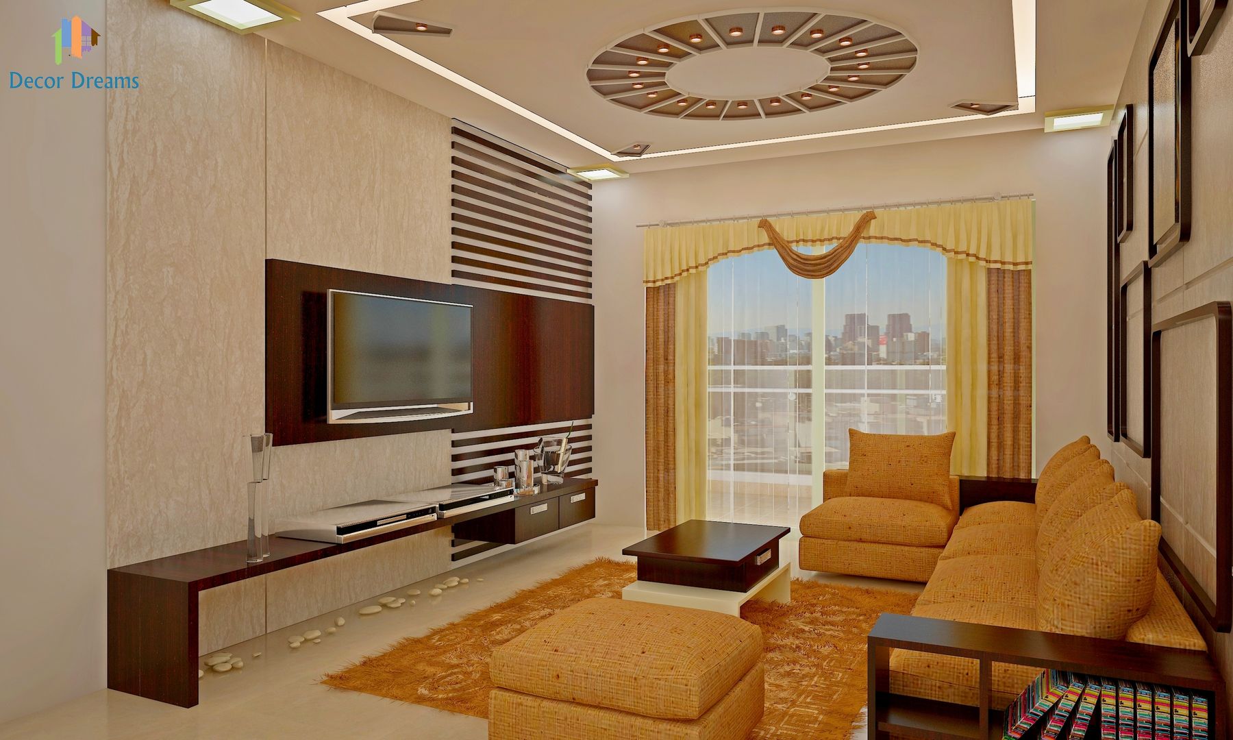 Sobha City, 3 BHK - Mr. Agrawal, DECOR DREAMS DECOR DREAMS Modern living room