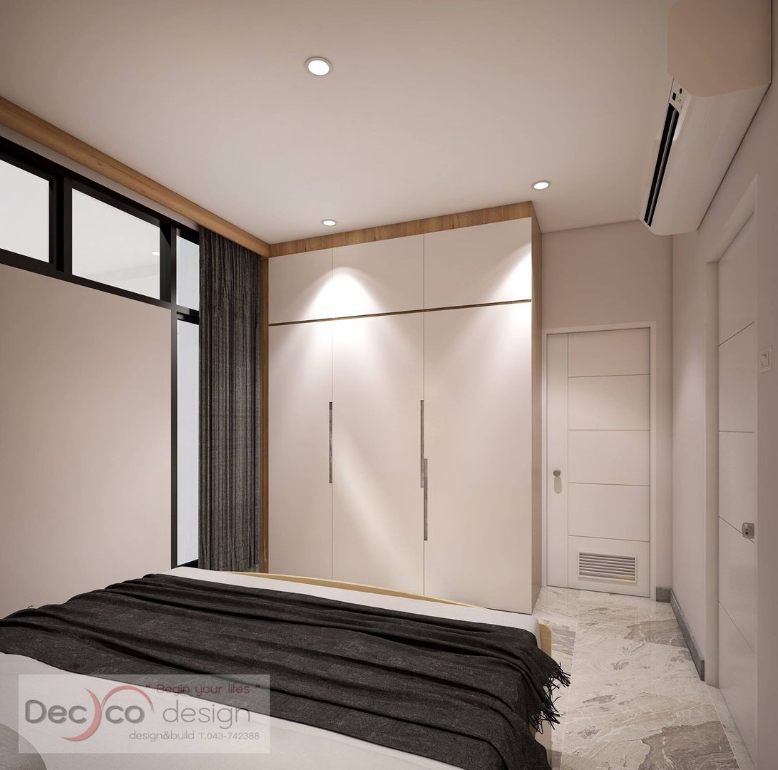 ห้องนอน สไตล์โมเดิร์นลอฟท์, Deccor Design Deccor Design