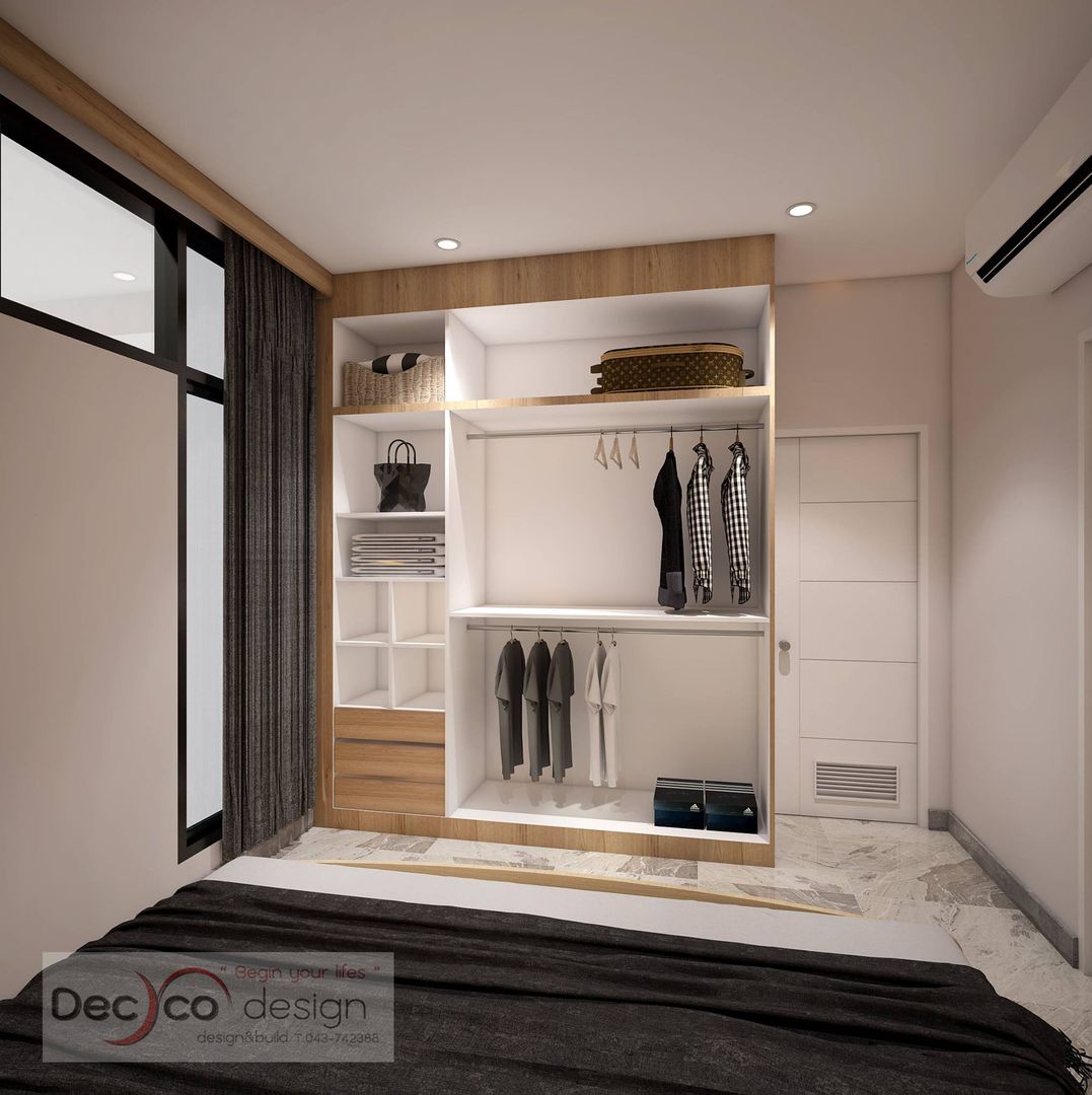 ห้องนอน สไตล์โมเดิร์นลอฟท์, Deccor Design Deccor Design