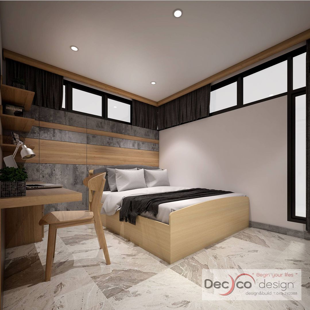 ห้องนอน สไตล์โมเดิร์นลอฟท์, Deccor Design Deccor Design