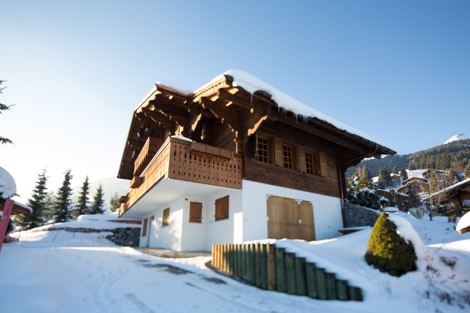 External view Prestige Architects By Marco Braghiroli Rustic style balcony, veranda & terrace wood exterior,traditinonal,extension