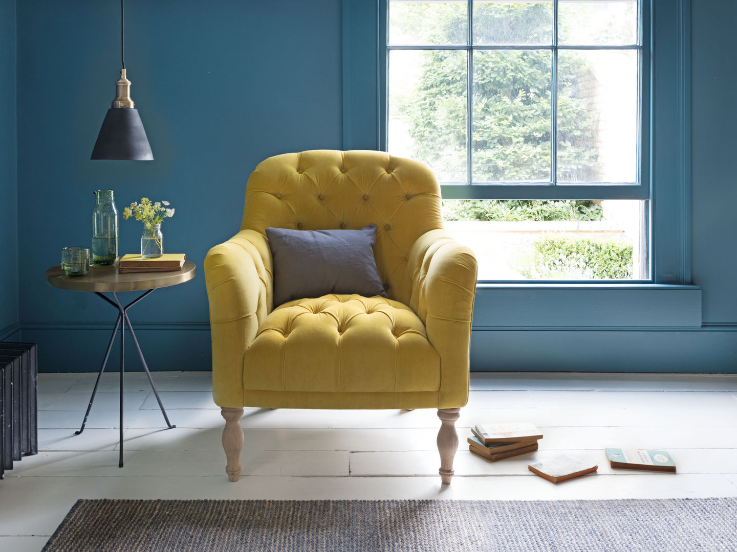 Reader armchair Loaf Salas de estar modernas armchair,yellow,button-back,reading chair,new,AW17