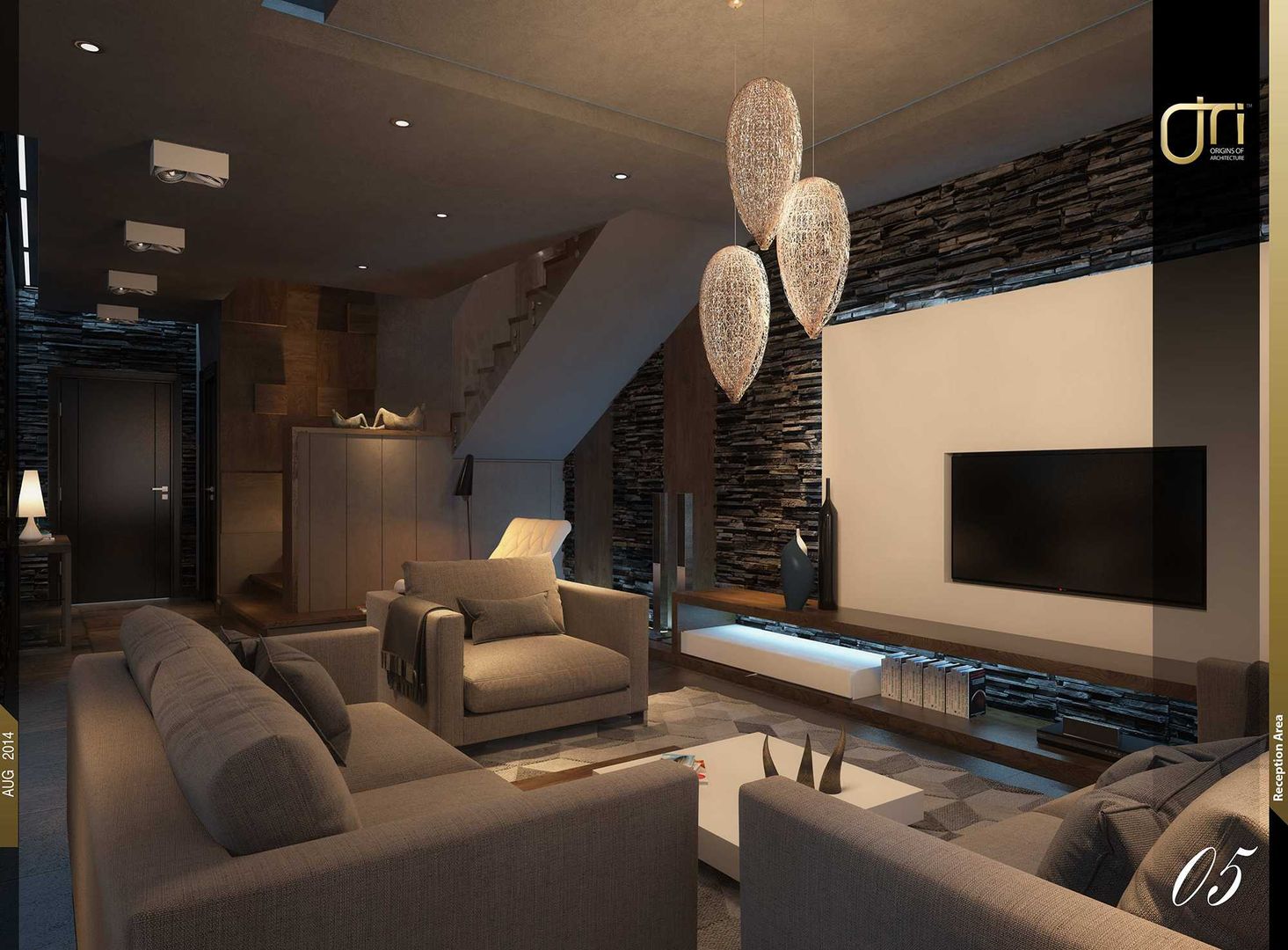 La Terra Residence, Ori - Architects Ori - Architects Modern living room