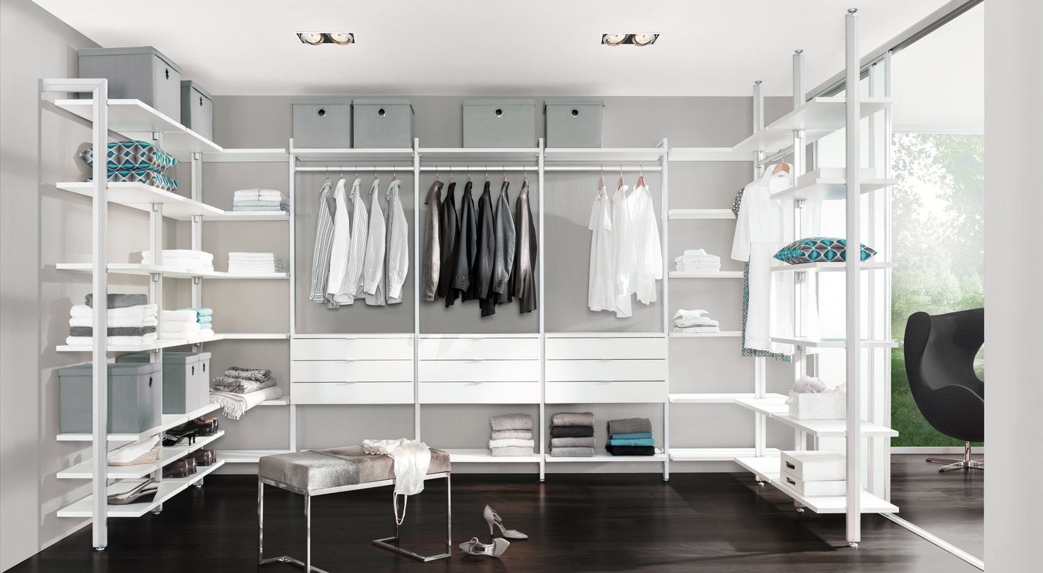 CLOS-IT - Dressing Room Shelving System homify Classic style dressing room dressing room,walk-in wardrobe,wardrobe