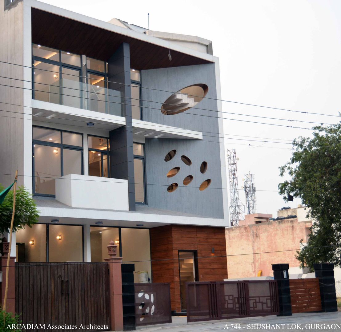 A-744, M/s ARCADIAM Associates Architects M/s ARCADIAM Associates Architects Modern home