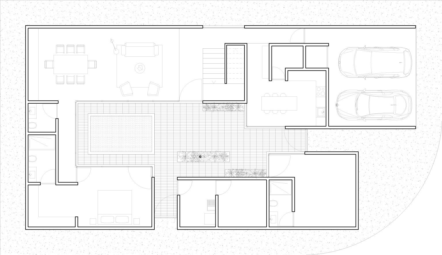 Planta 1er Nivel homify Casas modernas Mármol