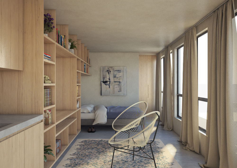Loft homify Dormitorios de estilo moderno Madera Acabado en madera