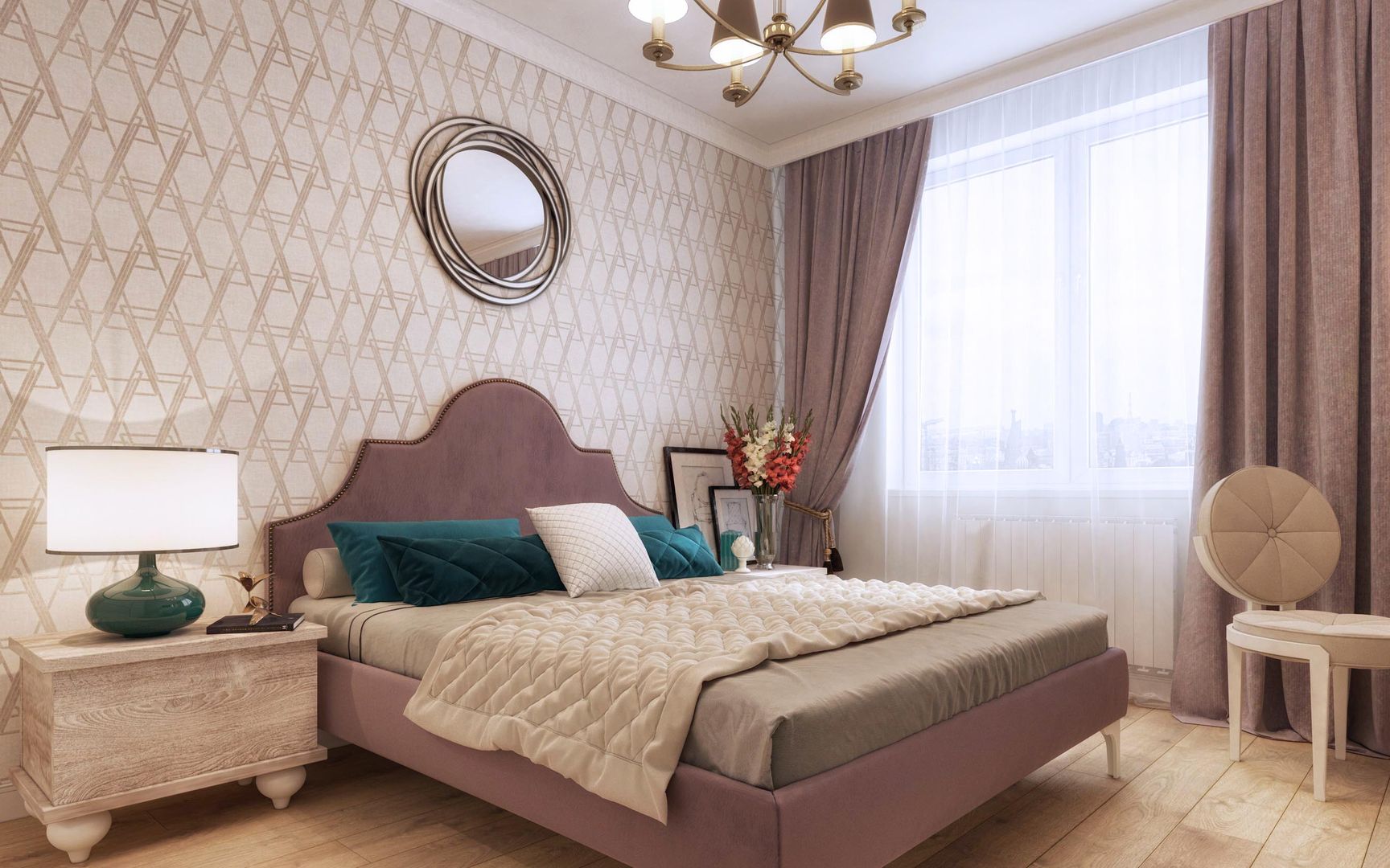 Спальня в классическом стиле, One Line Design One Line Design Classic style bedroom