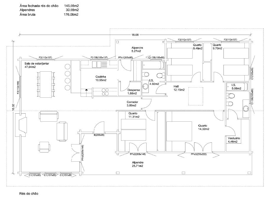 Casa unifamiliar pré-fabricada de 176m² em Vila Nova de Gaia, RUSTICASA RUSTICASA