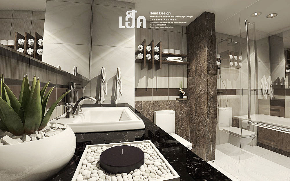 Nadee10 Hotel KhonKaen, HEAD DESIGN HEAD DESIGN Modern bathroom