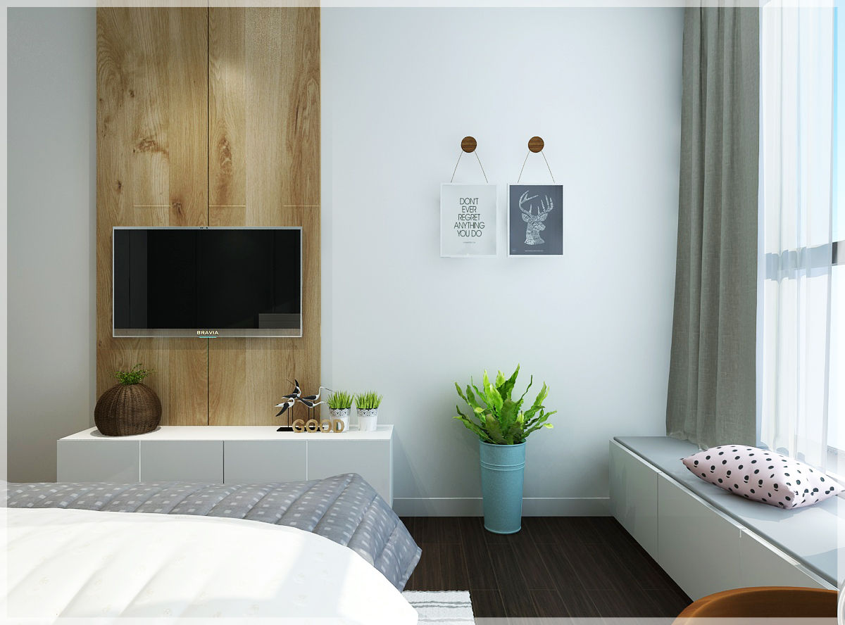 Bedroom Công ty TNHH TMDV Decor KT Phòng ngủ phong cách châu Á