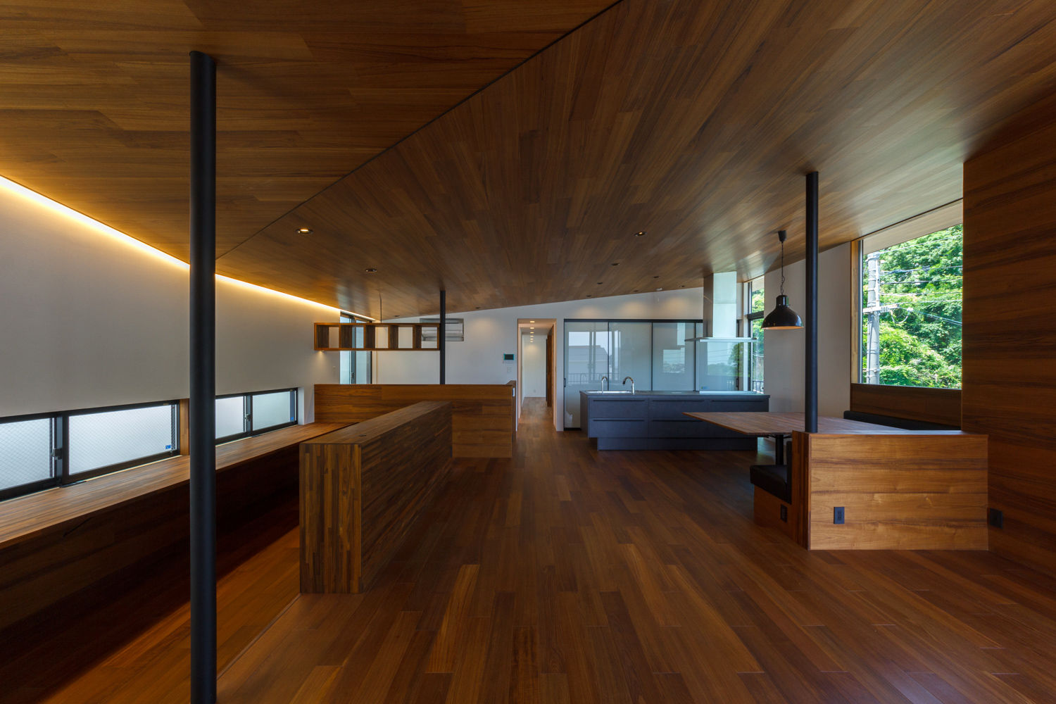 haus-flat, 一級建築士事務所haus 一級建築士事務所haus Salones de estilo moderno Madera Acabado en madera