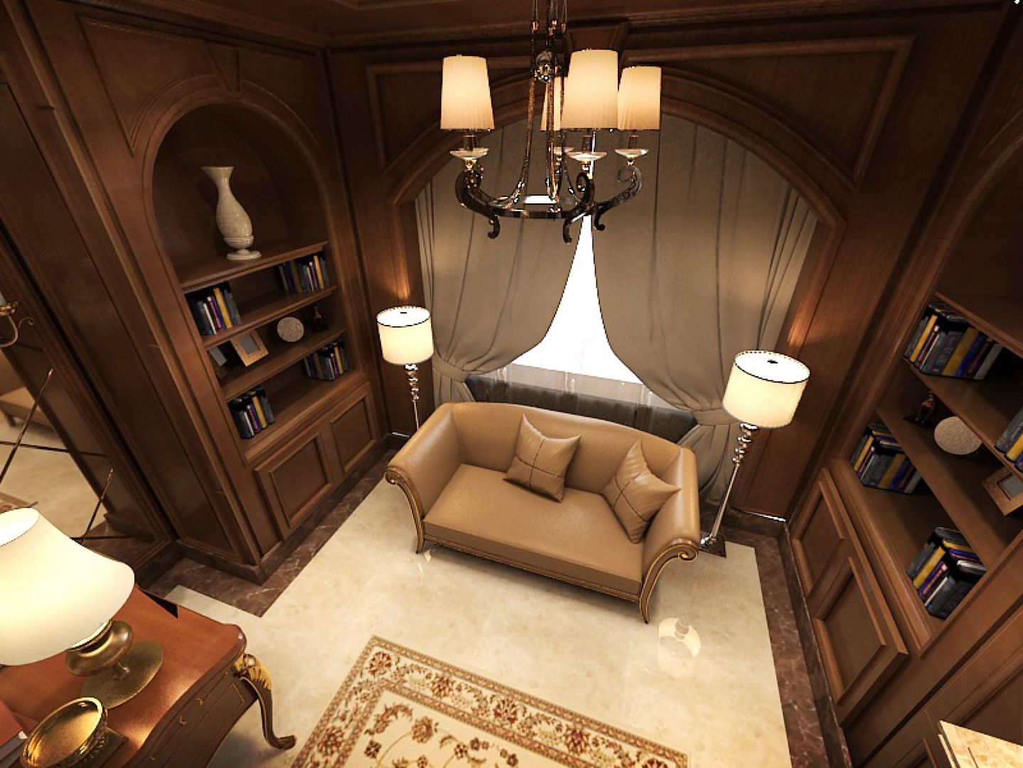 Residential Villa _ New Cairo Axis Architects for architecture and interior design مكتب عمل أو دراسة