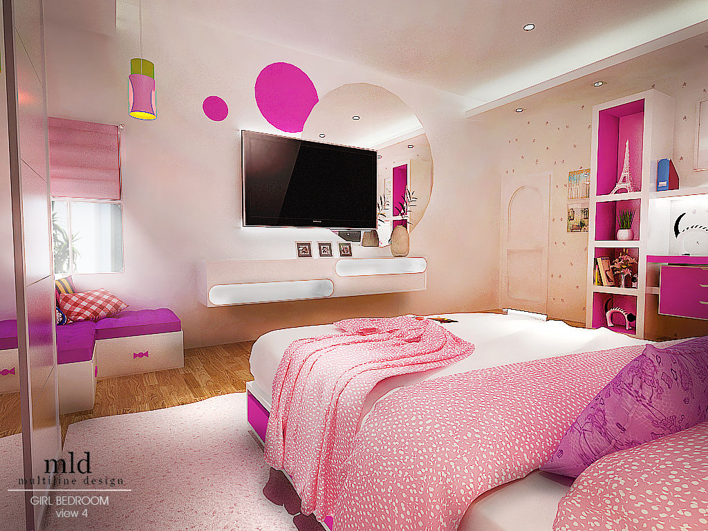 Kids Bedroom - Semarang, Multiline Design Multiline Design Girls Bedroom