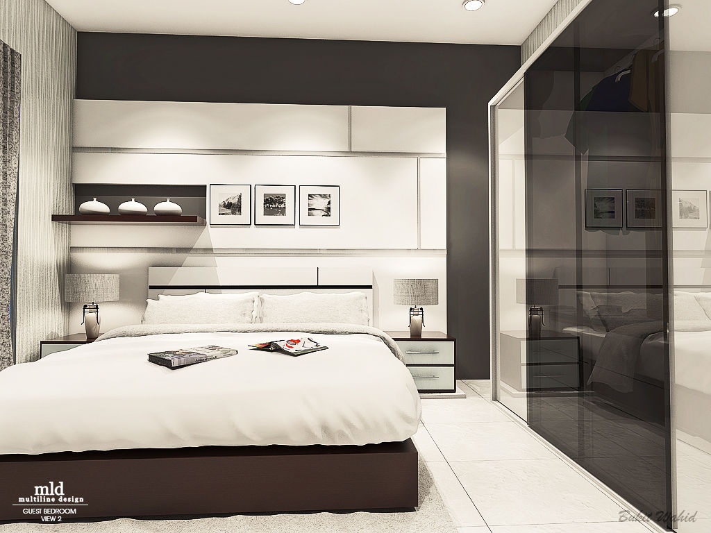 Guest Bedroom, Multiline Design Multiline Design 臥室
