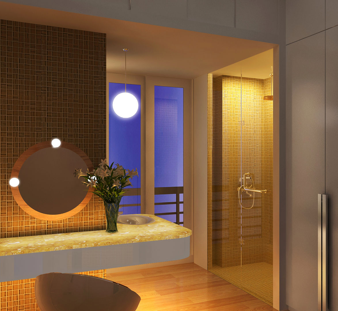 Nhà hướng Tây, Lam Hung Nguyen Lam Hung Nguyen 現代浴室設計點子、靈感&圖片