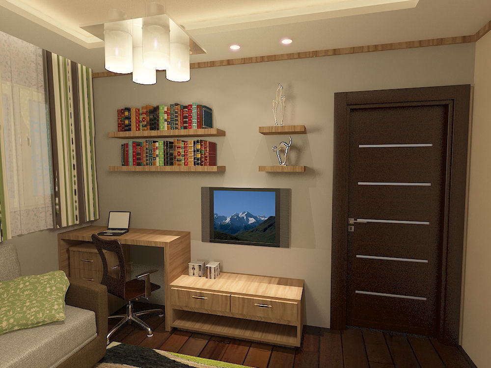 living room render 1 Quattro designs غرفة المعيشة