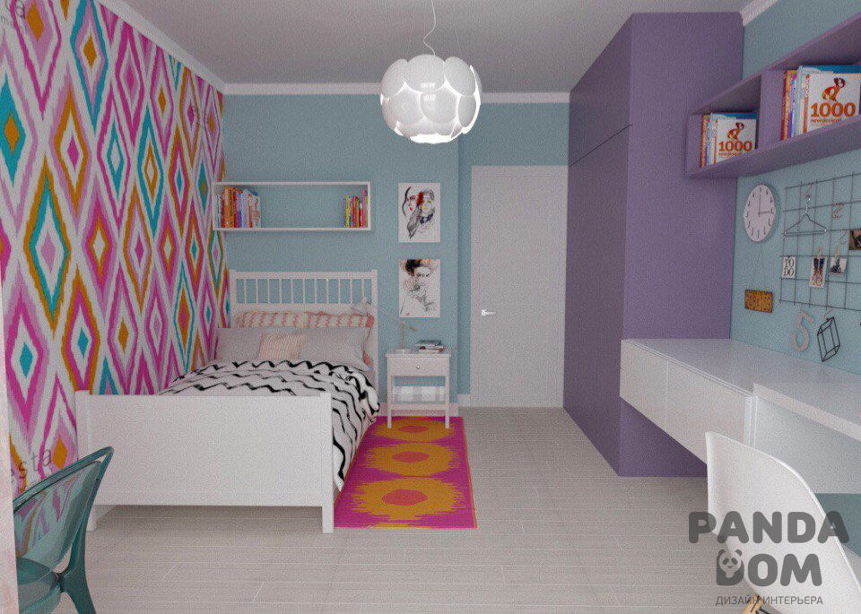 Современная квартира в "Виленском маентке". Modern appartment., дизайн-студия PandaDom дизайн-студия PandaDom Habitaciones para niñas