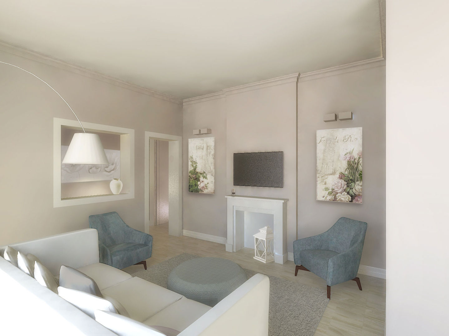 Un appartamento tra il classico e il moderno, Flavia Benigni Architetto Flavia Benigni Architetto Living room