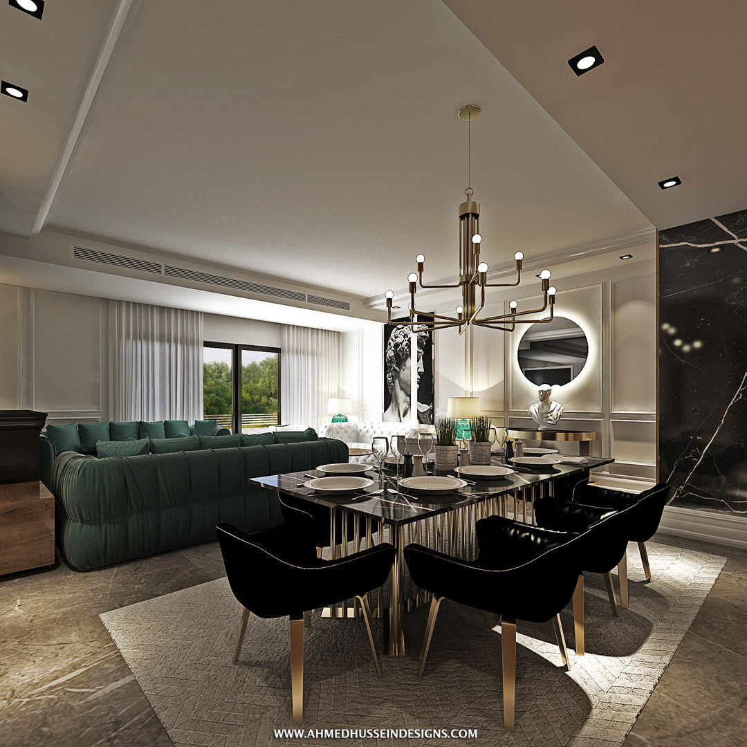 apartment , ahmed hussein designs ahmed hussein designs غرفة السفرة