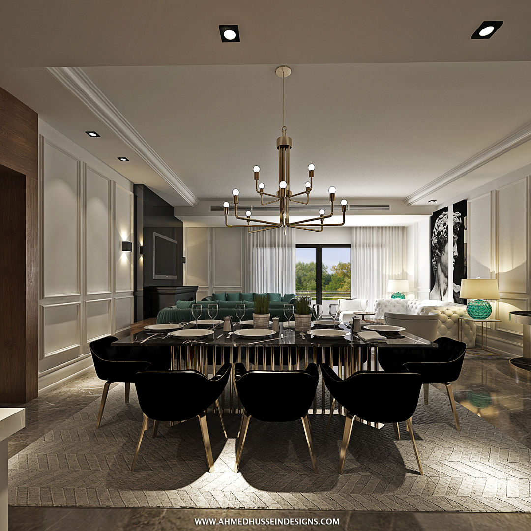 apartment , ahmed hussein designs ahmed hussein designs غرفة السفرة